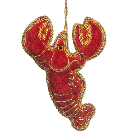 Lobster embroidered decoration